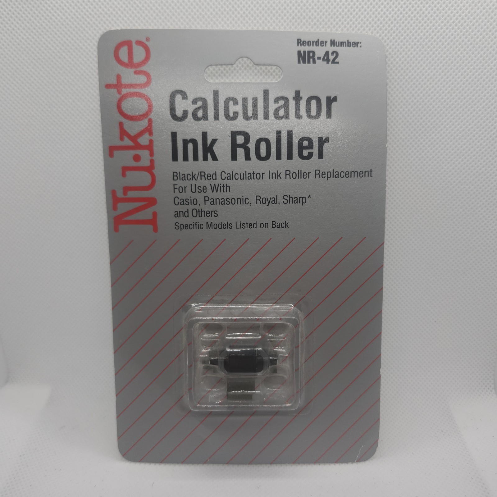 Porelon Calculator Ink Roller - Model NR-42 - Black/Red - Casio, Sharp    (G 76)
