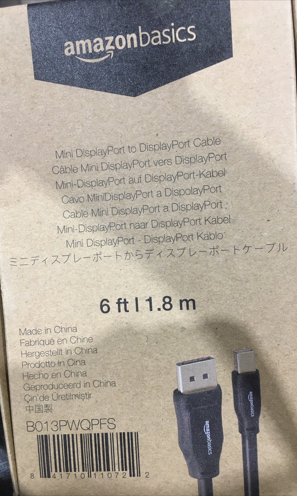 ￼LOT9Amazon Basics Mini DisplayPort to DisplayPort Display Cable 4Kx2KGoldPlated