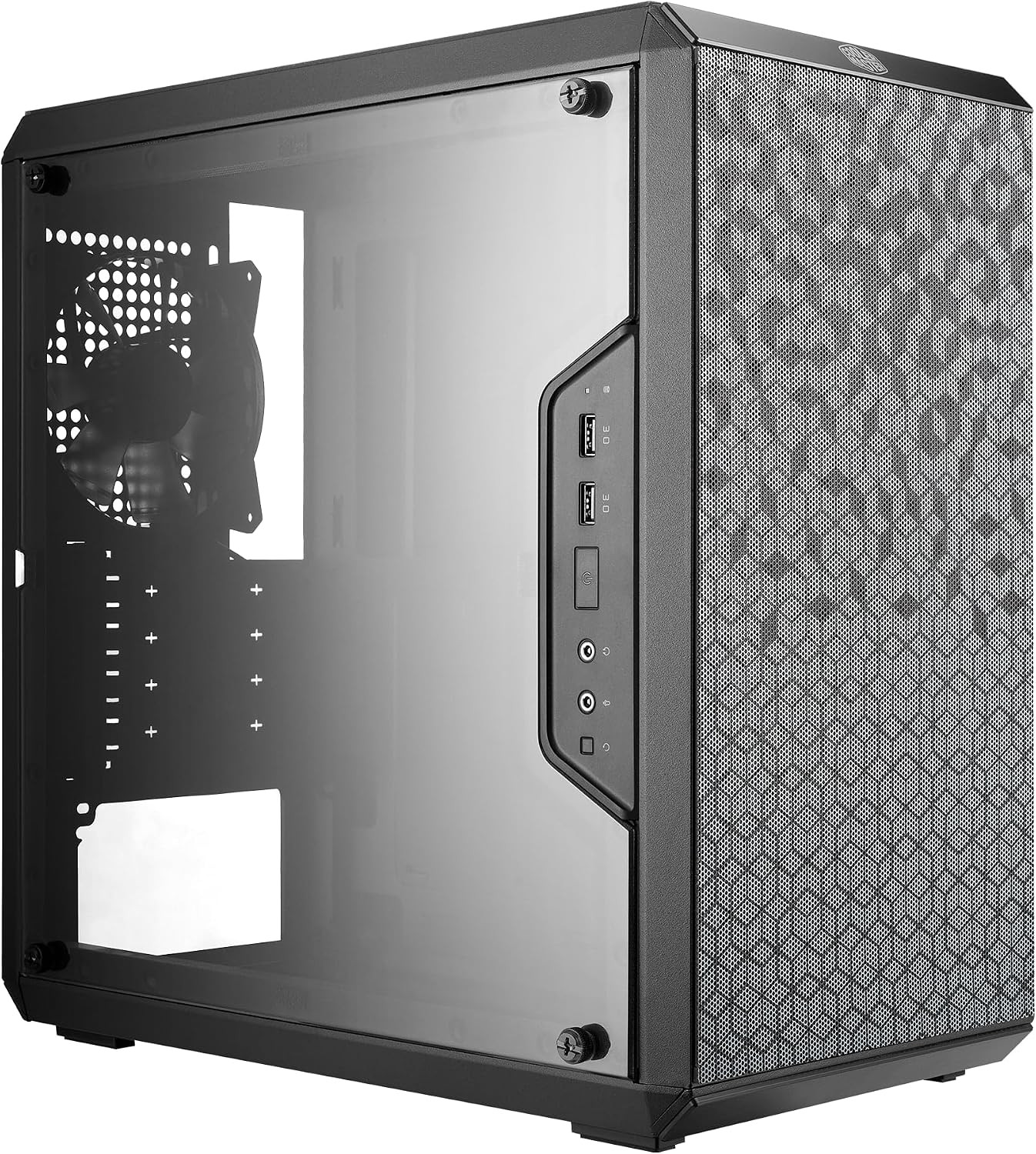Micro ATX PC Case High Airflow Computer Tower Transparent Side Panel