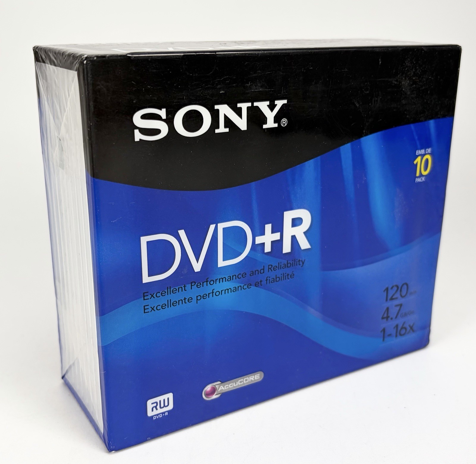 Sony DVD + R 10 Pack Recordable Discs 120 min 4.7 GB Blank New Factory Sealed