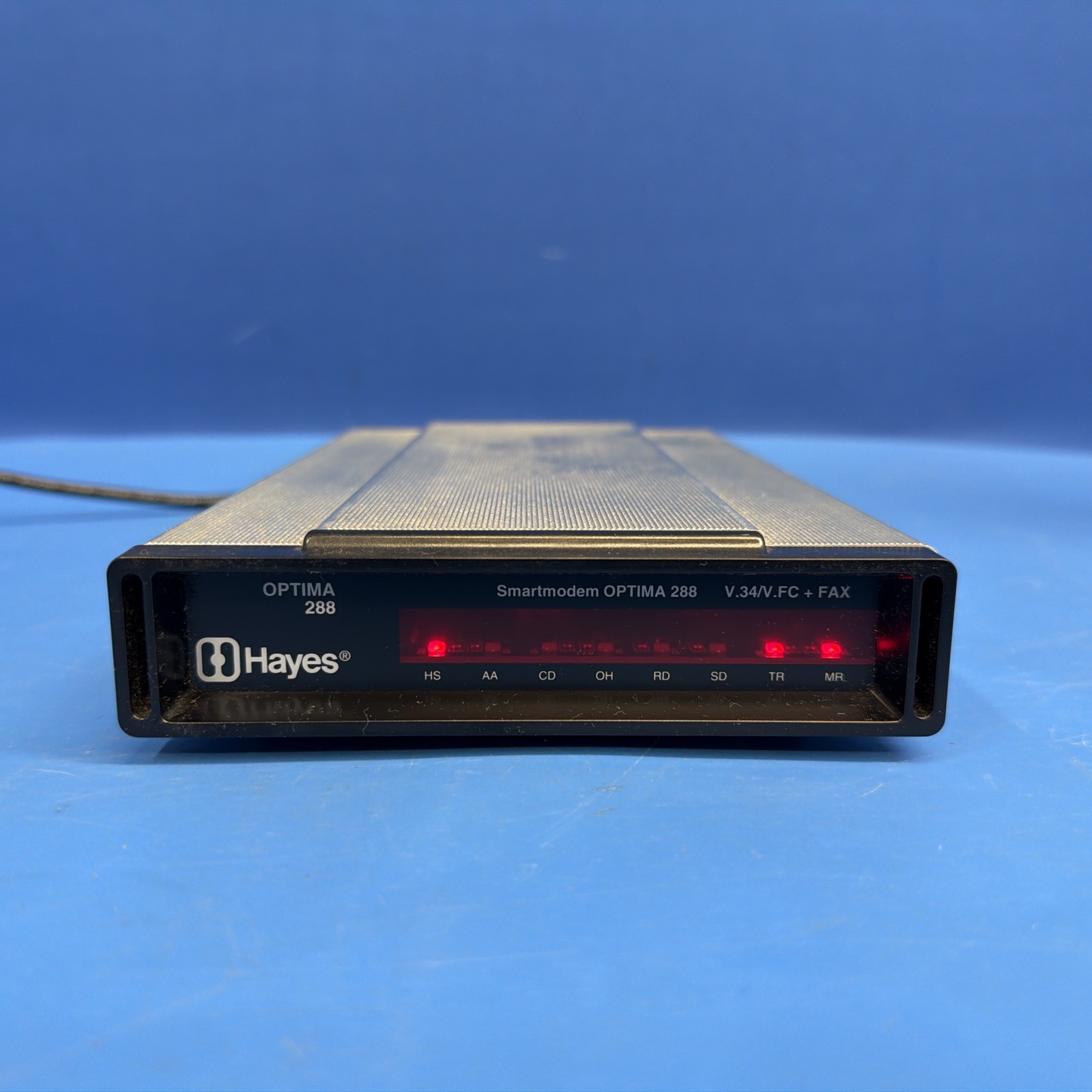 Hayes Optima 288 5240AM External Fax Modem 28.8K Power On Only Untested AS IS