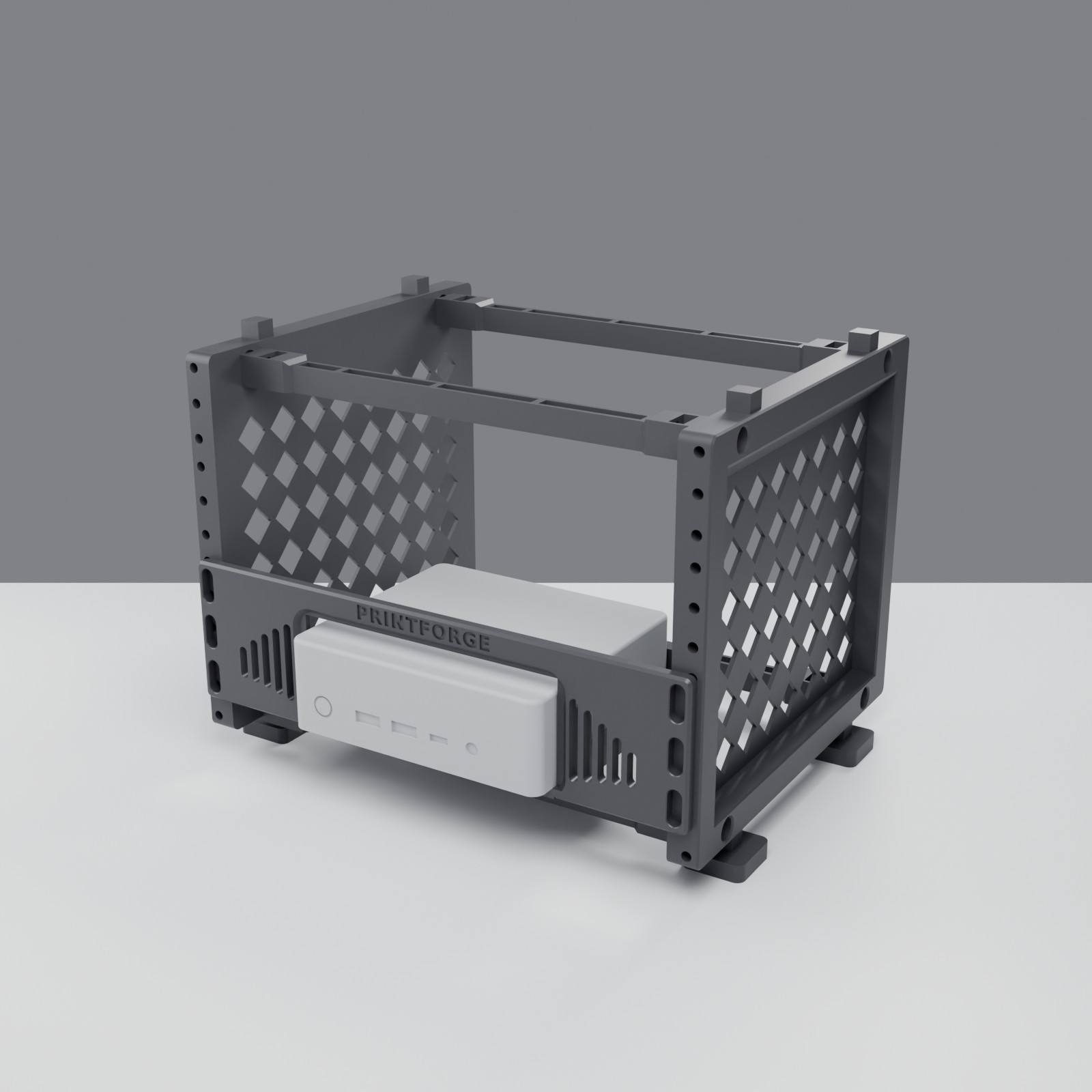 10 Inch Rack Mount 1.5U for Beelink SER5 MAX 5800H Mini PC Homelab Black PETG