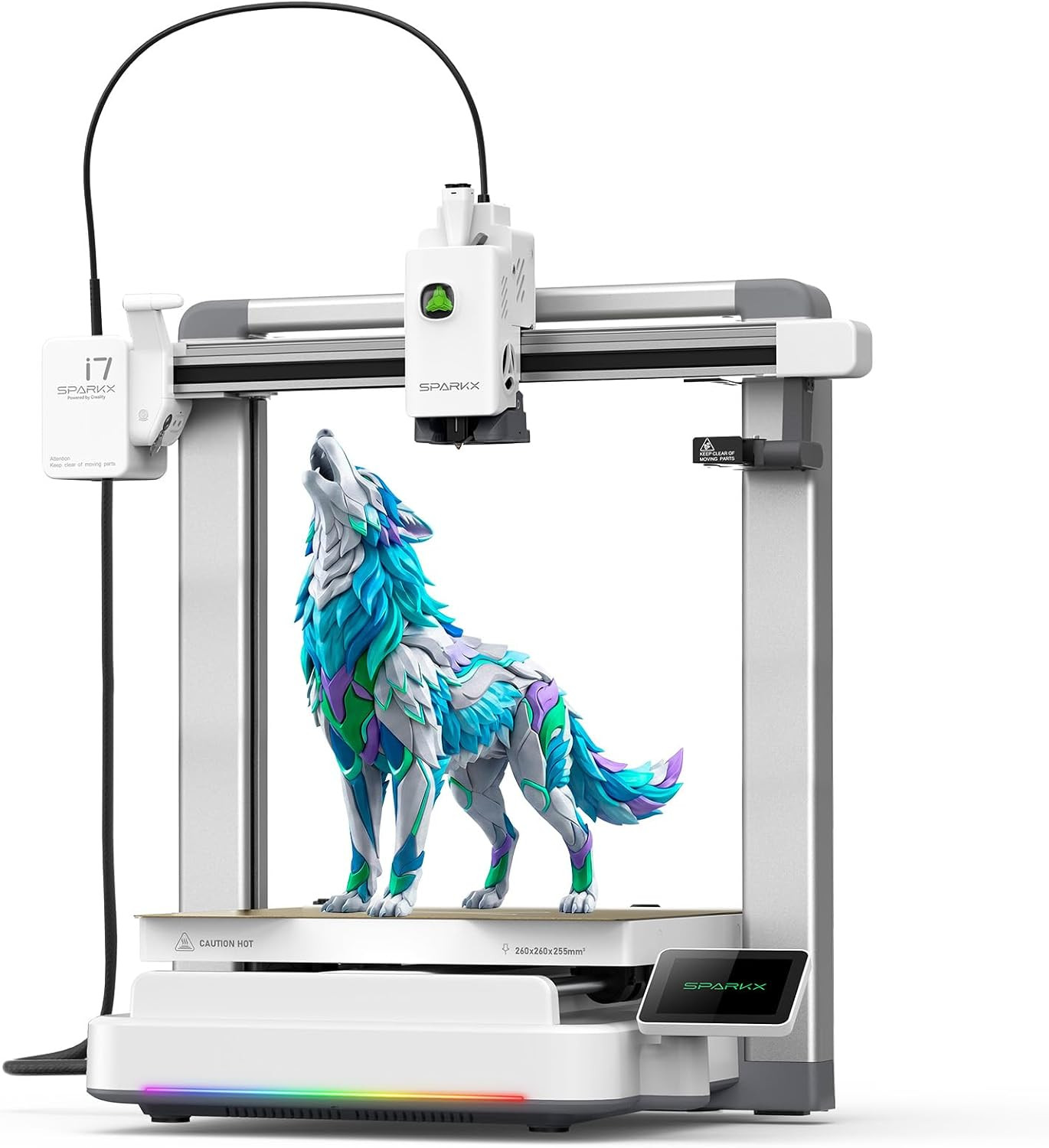 SPARKX I7 3D Printer with AI Camera Monitoring, Auto Leveling, Quiet High-Speed