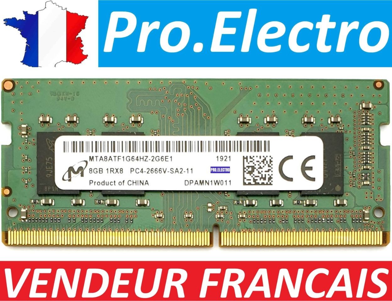 PRO ELECTRO RAM Memory Bar 8GB DDR4 PC4-2666V-SA2-11