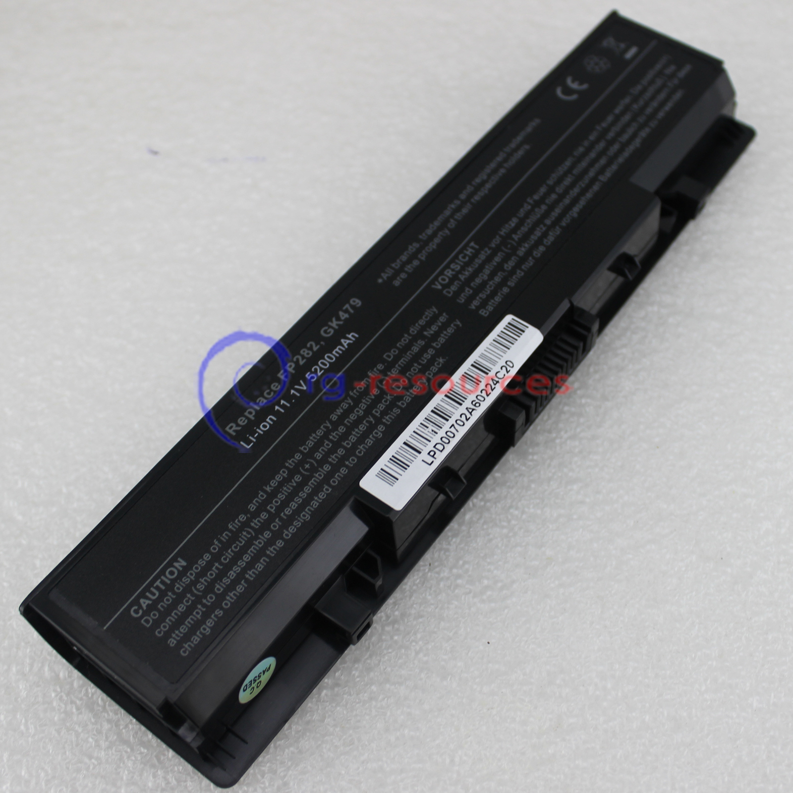 Laptop 5200mAh Battery For DELL Vostro 1500 1700 FP282 GK479 312-0575 312-0594