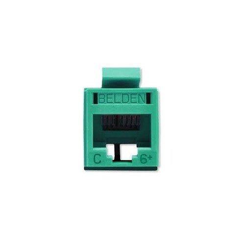 Belden RV6MJKUGN-S1 REVConnect CAT6+ UTP T568 A/B Green Modular Jack