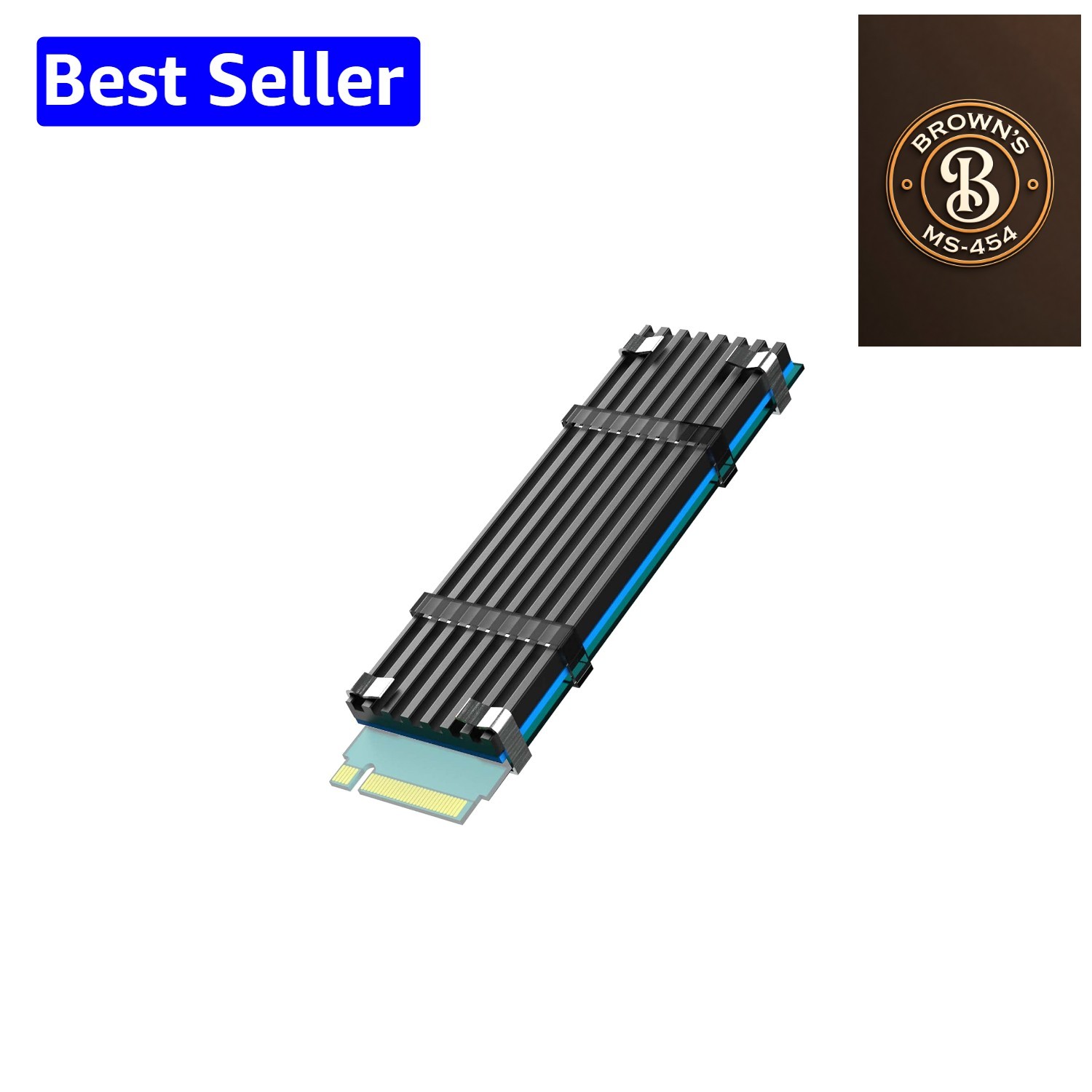High Performance M.2 SSD Heatsink with Thermal Pad - 5-20°C Cooling Effect