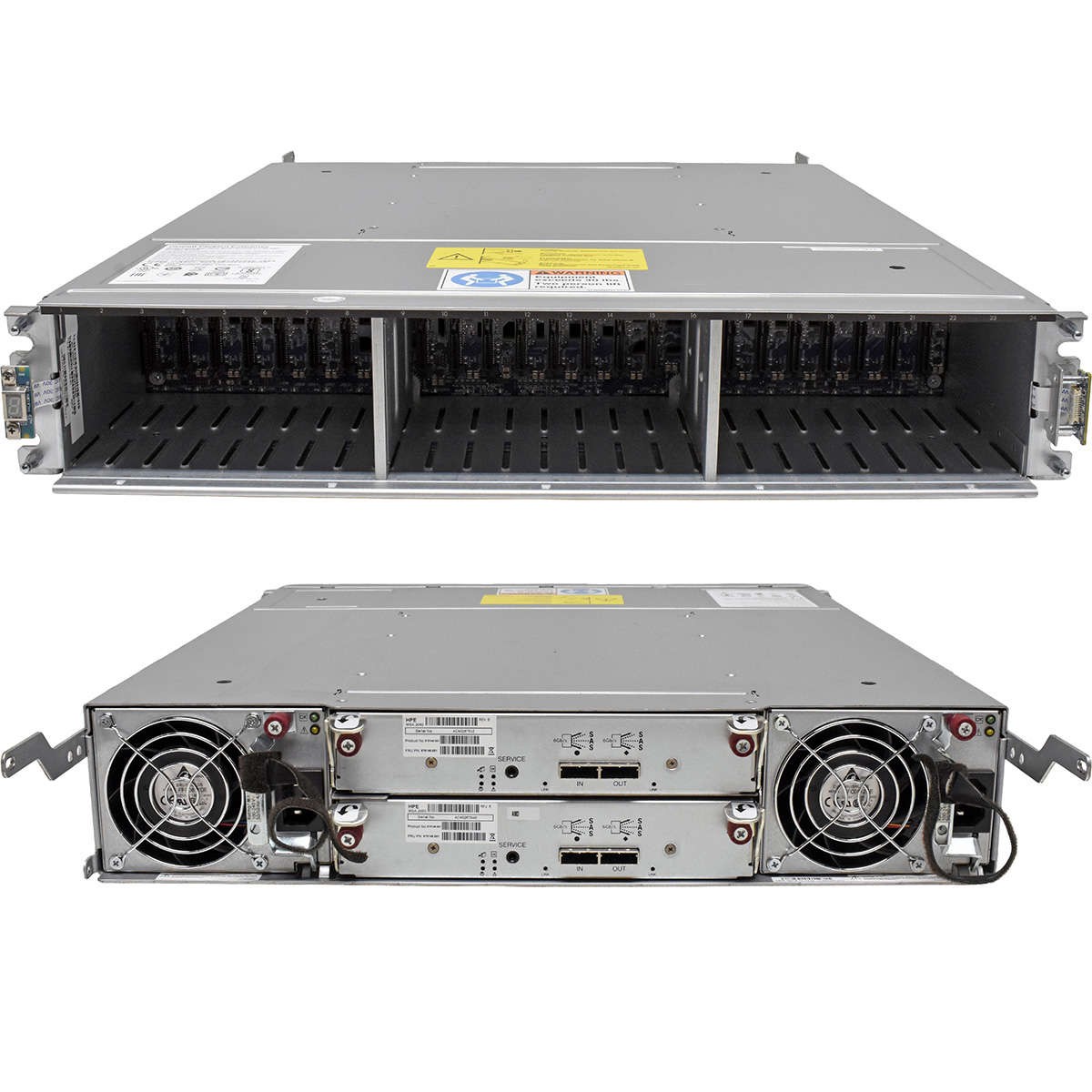 HP MSA 2050 SFF Enclosure Q1J07B 2x 6G Controllers 876146-001 24x SFF 2.5 No HDD