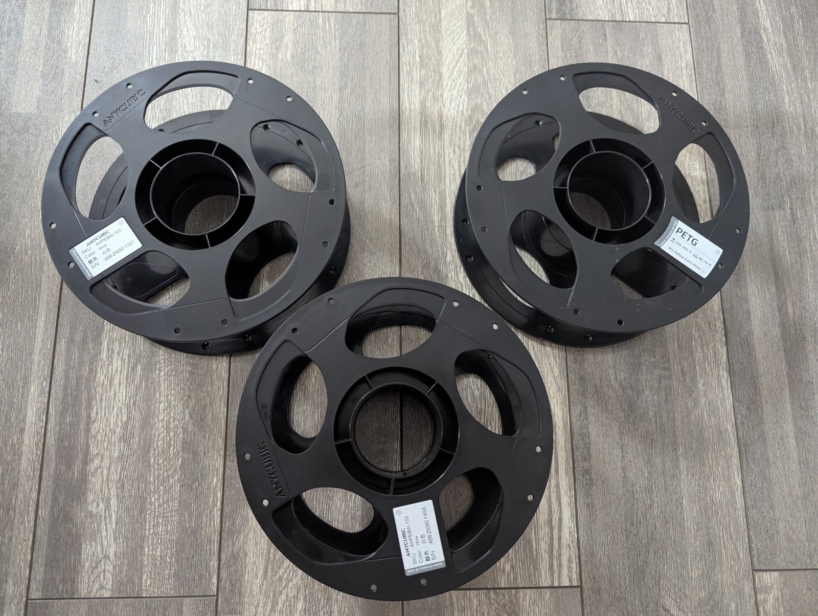 Anycubic Empty Reusable Filament Spool for 1.75mm / 1kg bundle - qty3