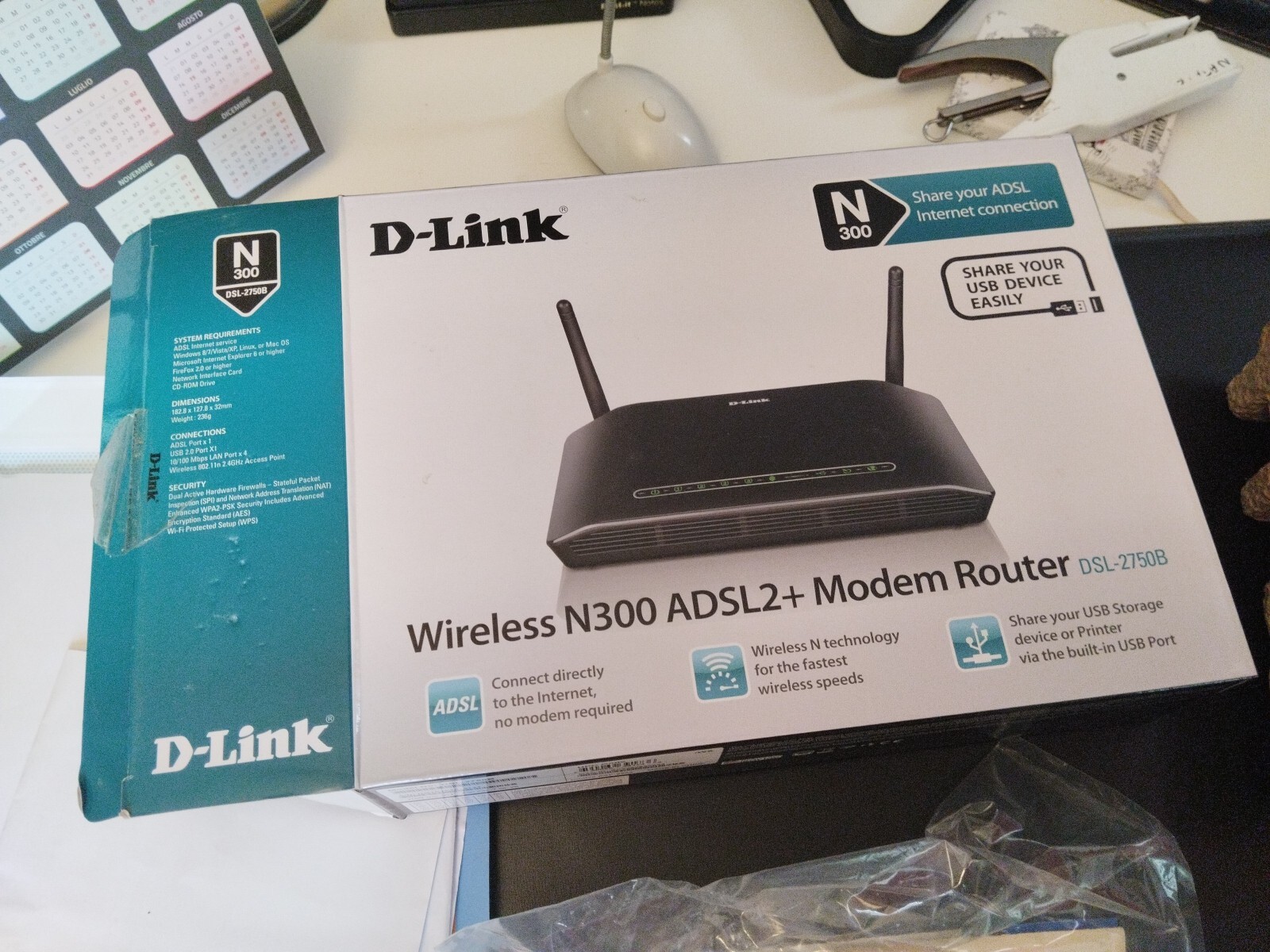 D-LINK DSL-2750B WIRELESS N300 DUALBAND ADSL2+ MODEM ROUTER NEW