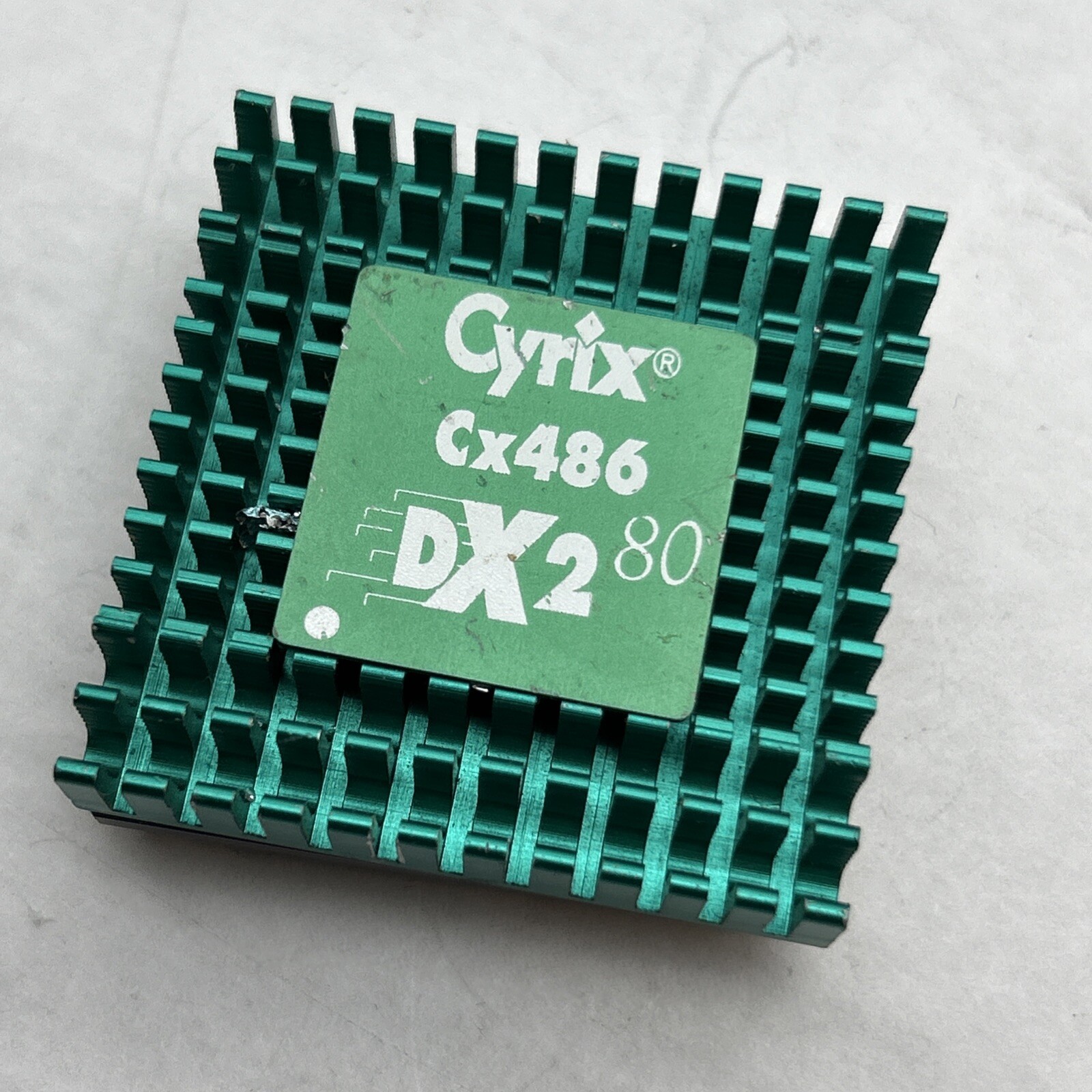 Cyrix AS-IS Pin Broke Cx486 DX2 80 Cx486DX2-80 CPU Processor w/ Green Heat Sink
