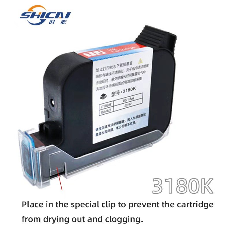 3pcs Replacement Ink Cartridge Black for 12.7mm Handheld Inkjet Printer
