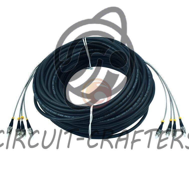1PCS New Field Outdoor ST-ST 4 Strand 9/125 Single Mode Fiber Patch Cord 3M