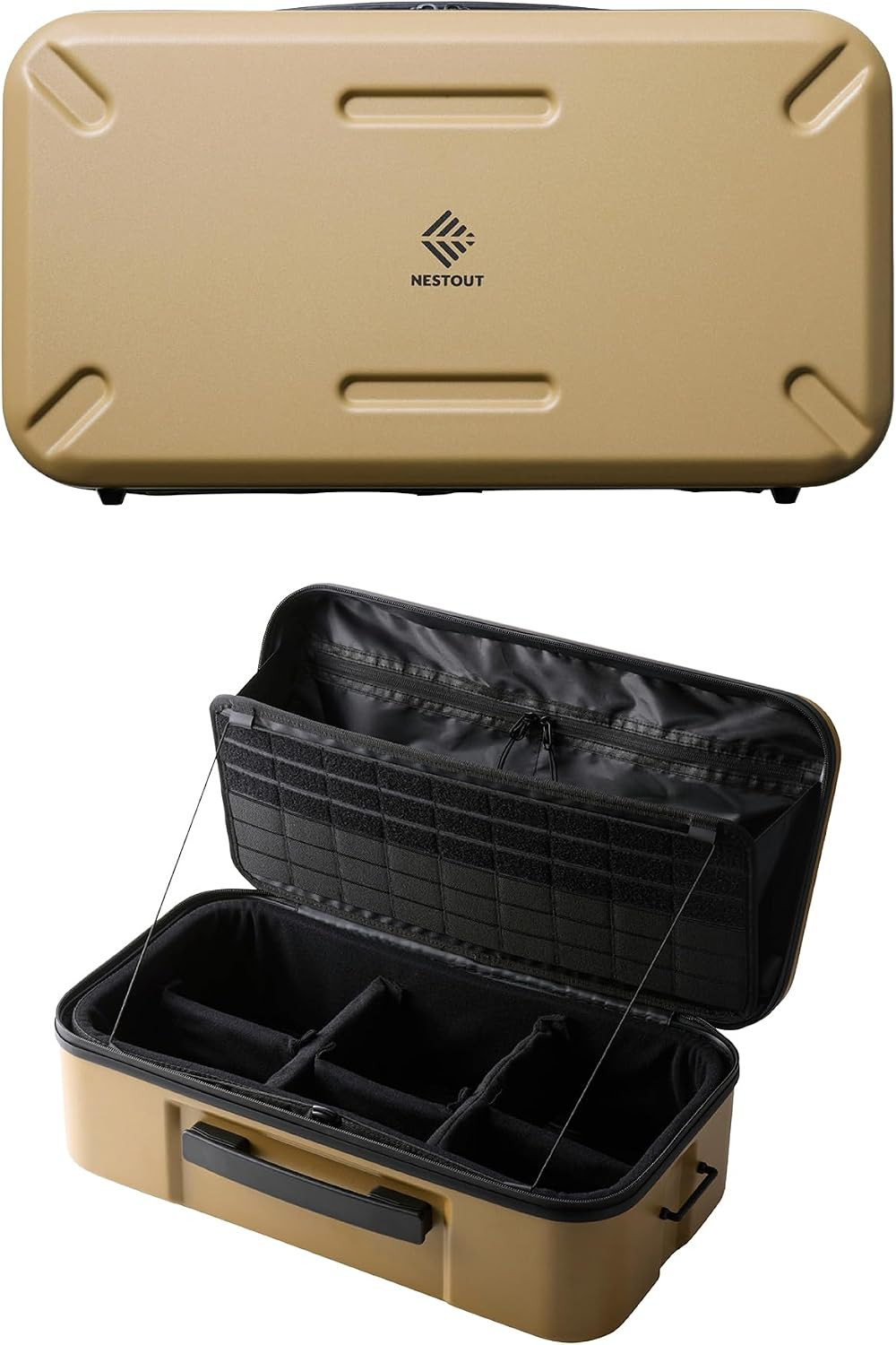 ELECOM NESTOUT Gear Storage Case, Lightweight Hard Shell Organizer, Water-Resist