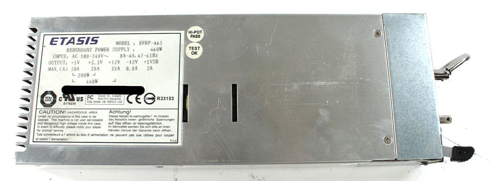 ETASIS EFRP-463 Redundant Power Supply 460W