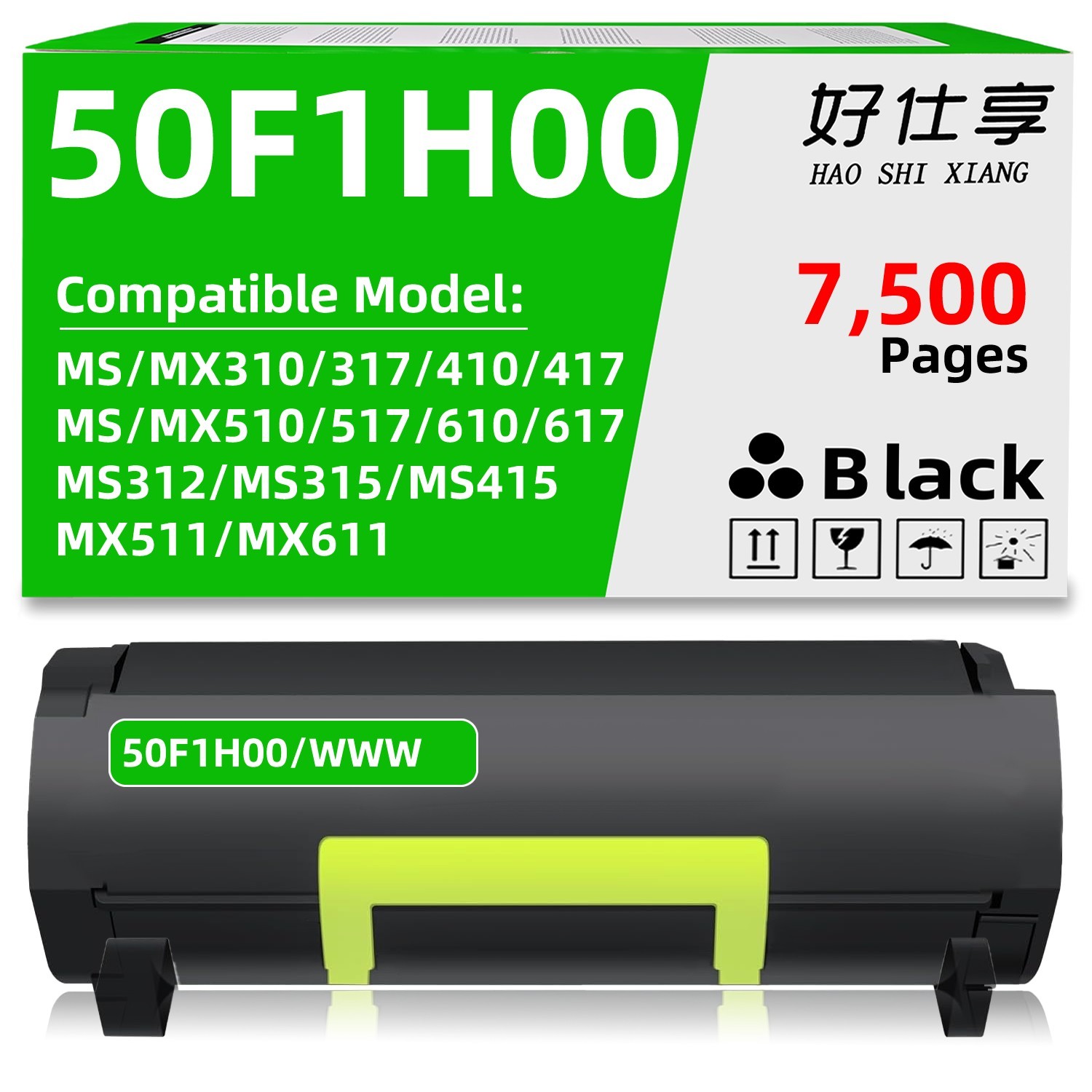 51B1H00 Toner Cartridge Compatible for Lexmark MS317 MS417 MS517 MS617 MX317 417