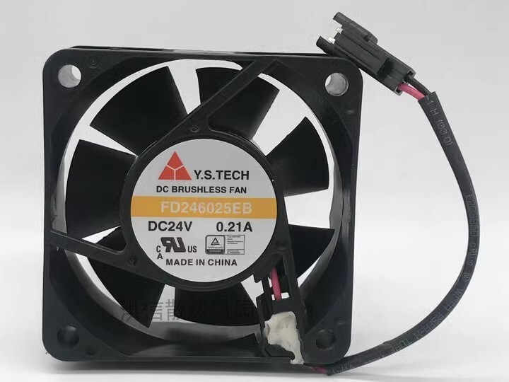 Y.S.TECH FD246025EB 6025 DC24V 0.21A 6CM 2-Pin Inverter Cooling Fan