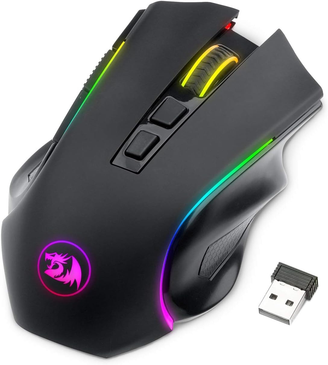 Redragon M602 Griffin RGB Gaming Mouse, Tri-Mode 2.4G/USB-C/ Mouse Gaming 