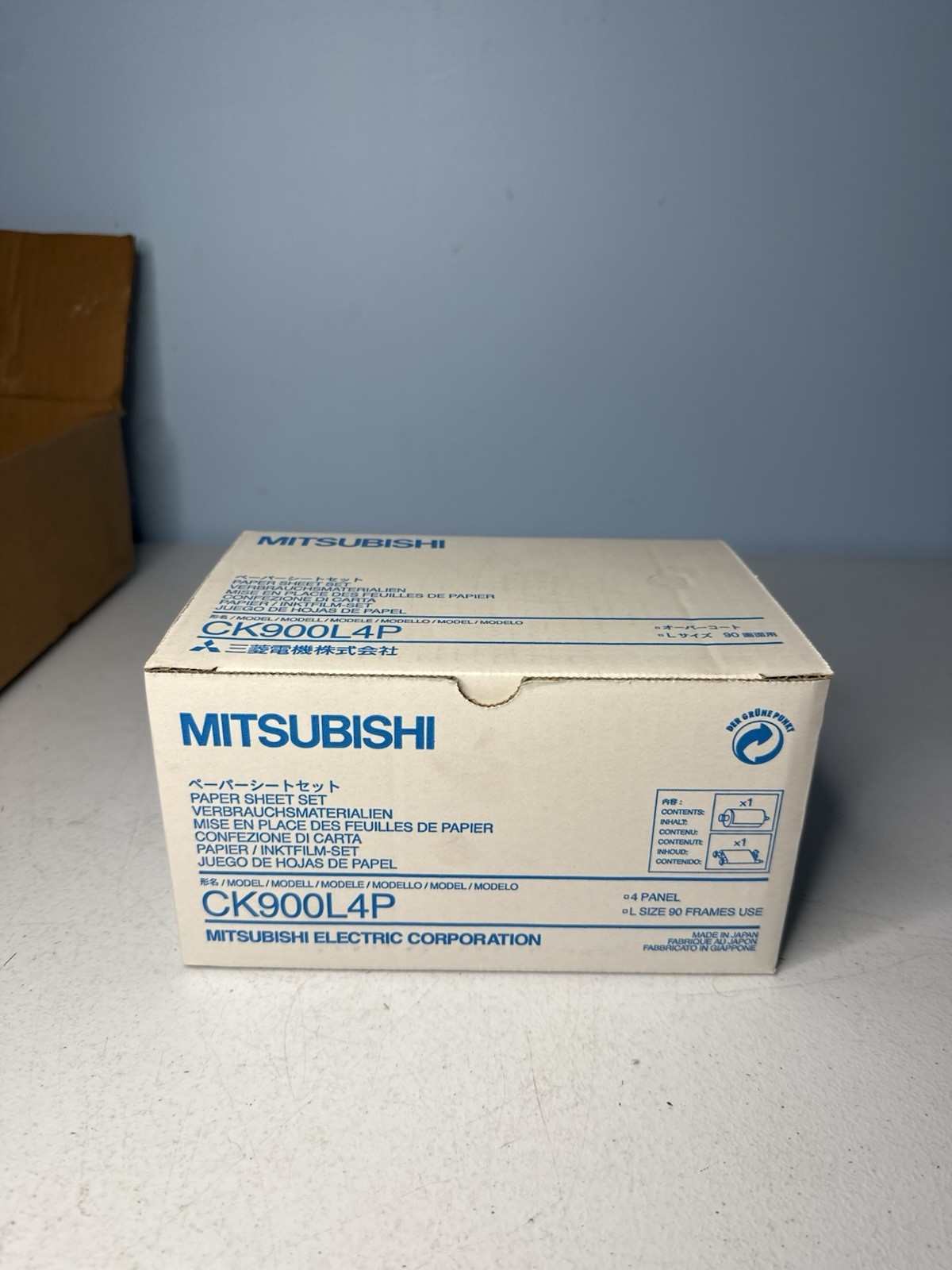 Mitsubishi Paper Sheet Set CK900L4P Dye Sub Ribbon and Media CP-900 New