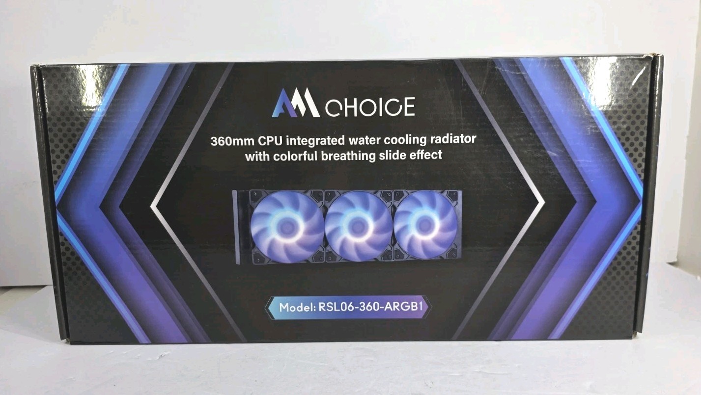 AMCHOICE 360mm CPU Water Cooler CPU Liquid CoolerAIO RSL06-360-ARGB1 
