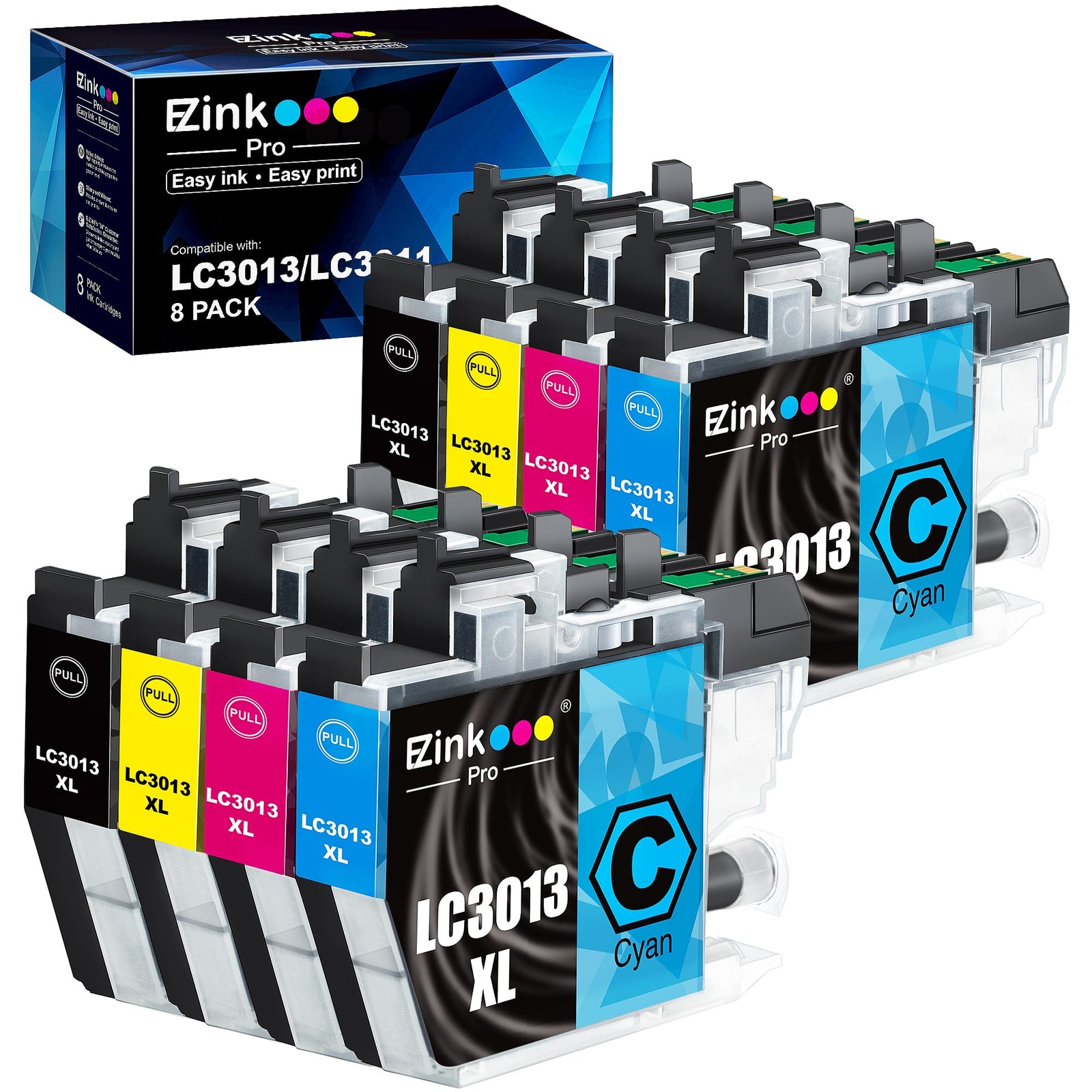 E-Z ink Pro Compatible Ink Cartridges Replacement for Brother LC3013 LC3011 L