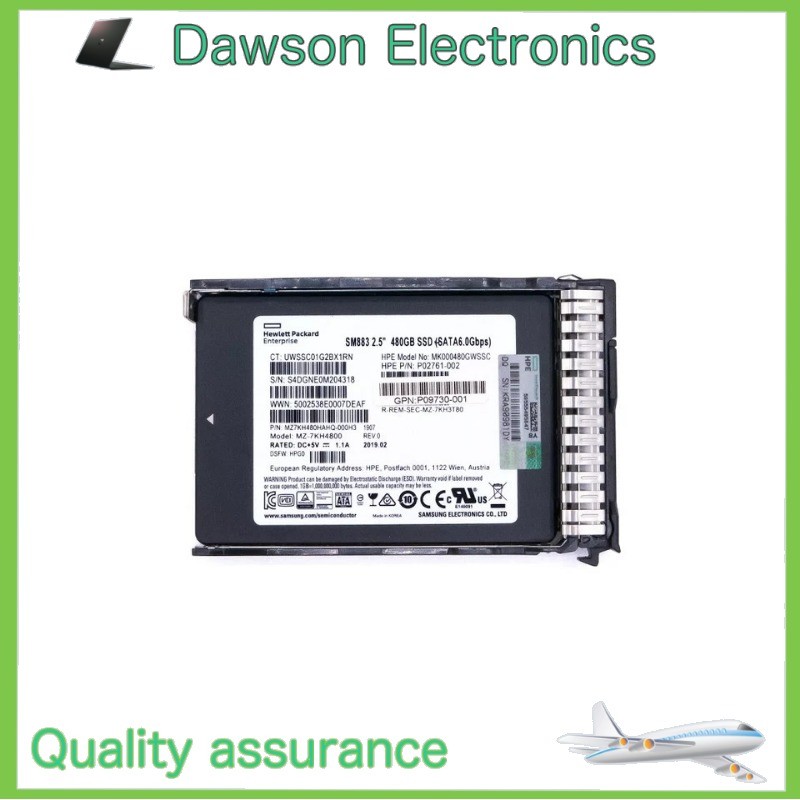 NEW HPE/Samsung 2.5" 480GB SATA 6G G10 Server SSD Replace 869378-B21 869577-001