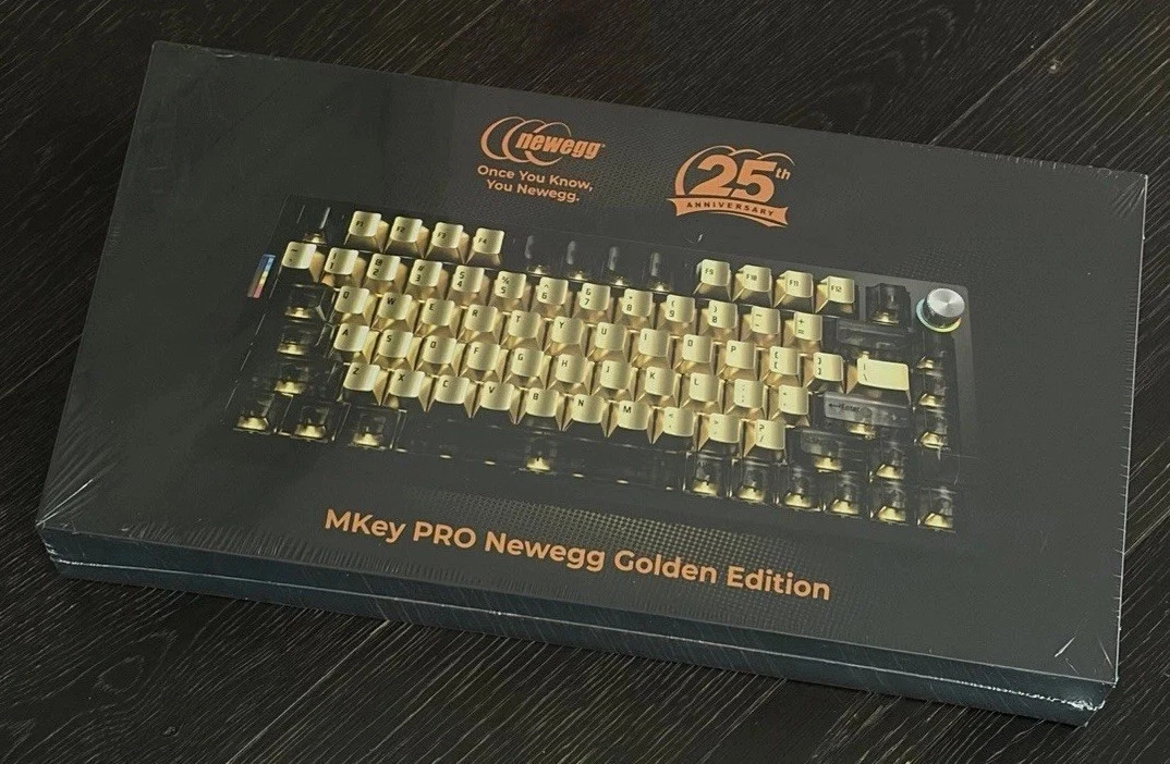 MONTECH MKey Pro Newegg 25th Anniversary Limited Gold Edition Keyboard - New