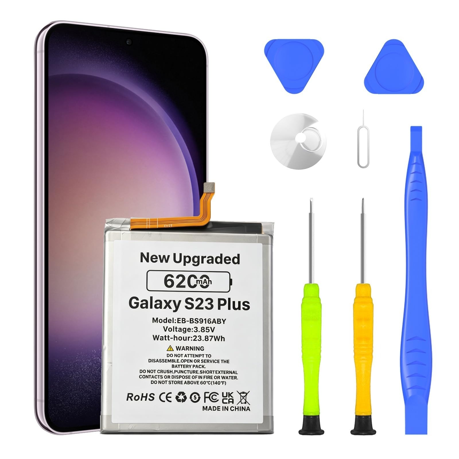 SHENMZ 6800mAh EB-BS908ABY Battery Replacement for Samsung Galaxy S22 Ultra