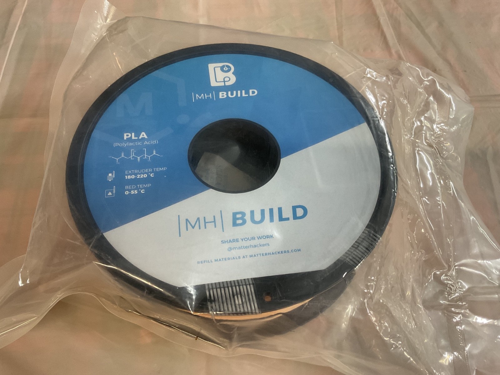 MatterHackers MH Build 1.75mm PLA 3D Printing Filament 1 KG - Tan Sealed