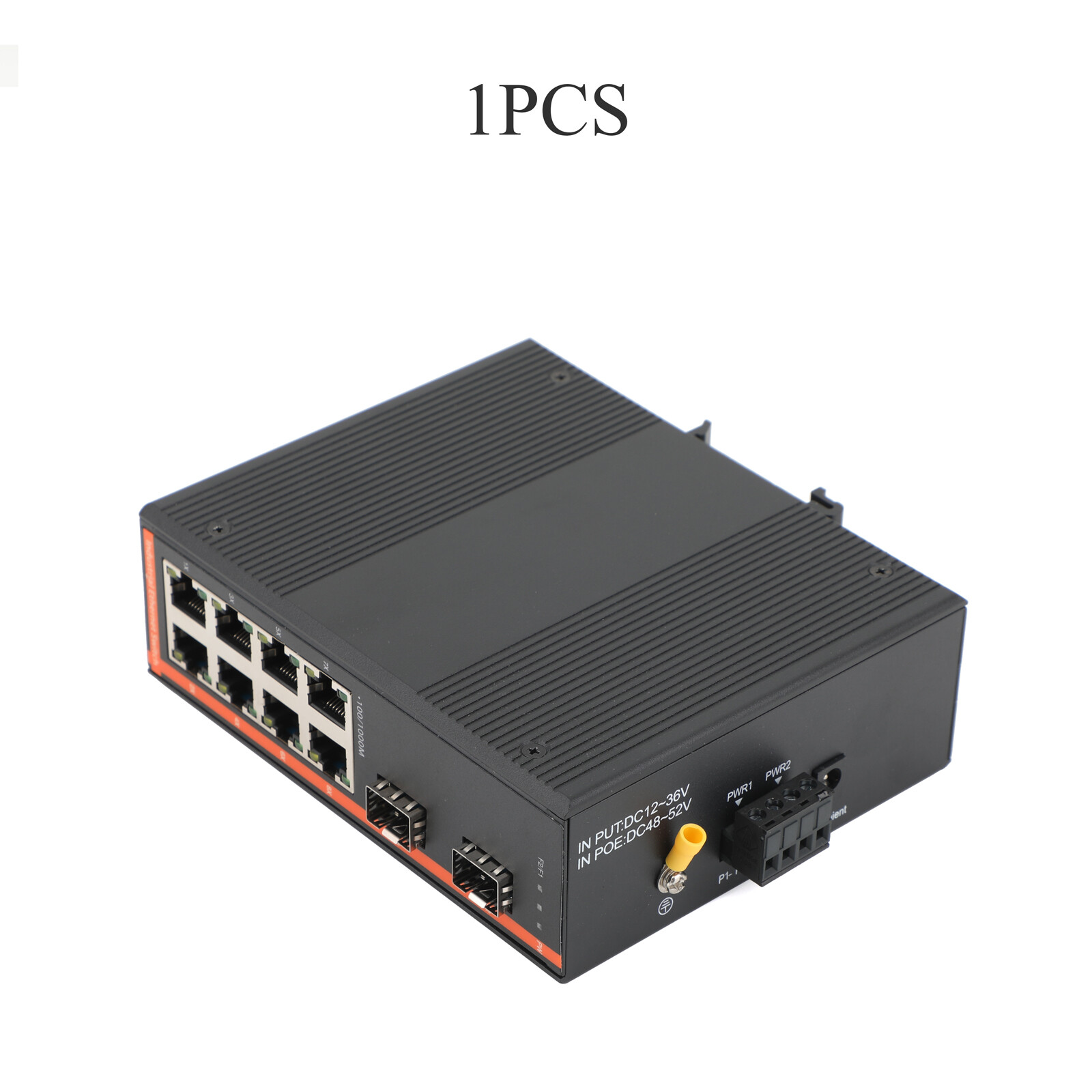 Gigabit SFP Industrial Transceiver 2 SFP to 8 RJ45 10M-1000M Fiber Optic Switch