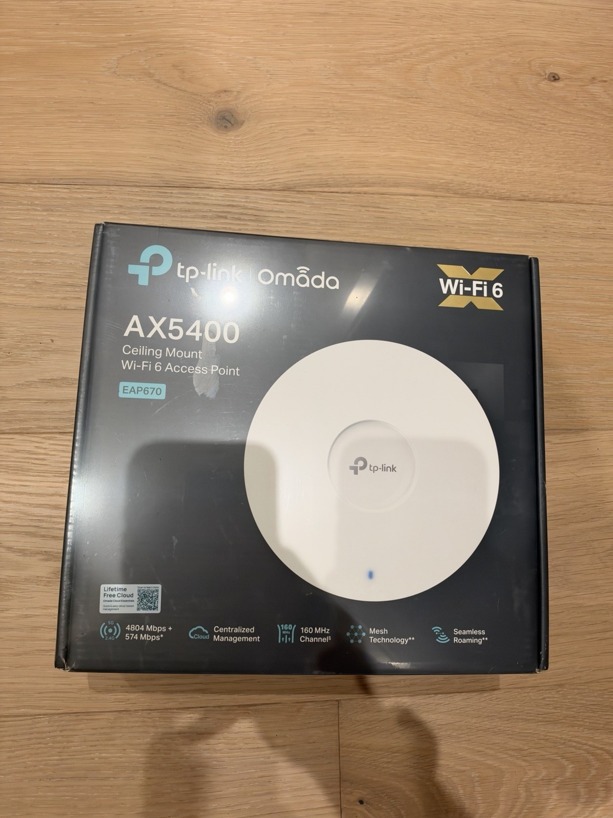 NEW TP-Link EAP670 AX5400 White Ceiling-Mounted WiFi 6 PoE+ Wireless