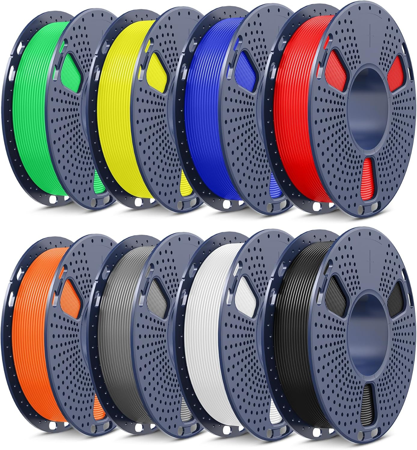 PLA+2.0 3D Printer Filament Bundle, Multicolor PLA+ Filament 1.75Mm, Individuall