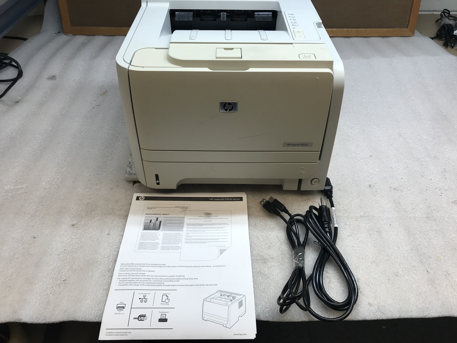 HP Laserjet P2035 Monochrome Workgroup Printer - Toner Inclu