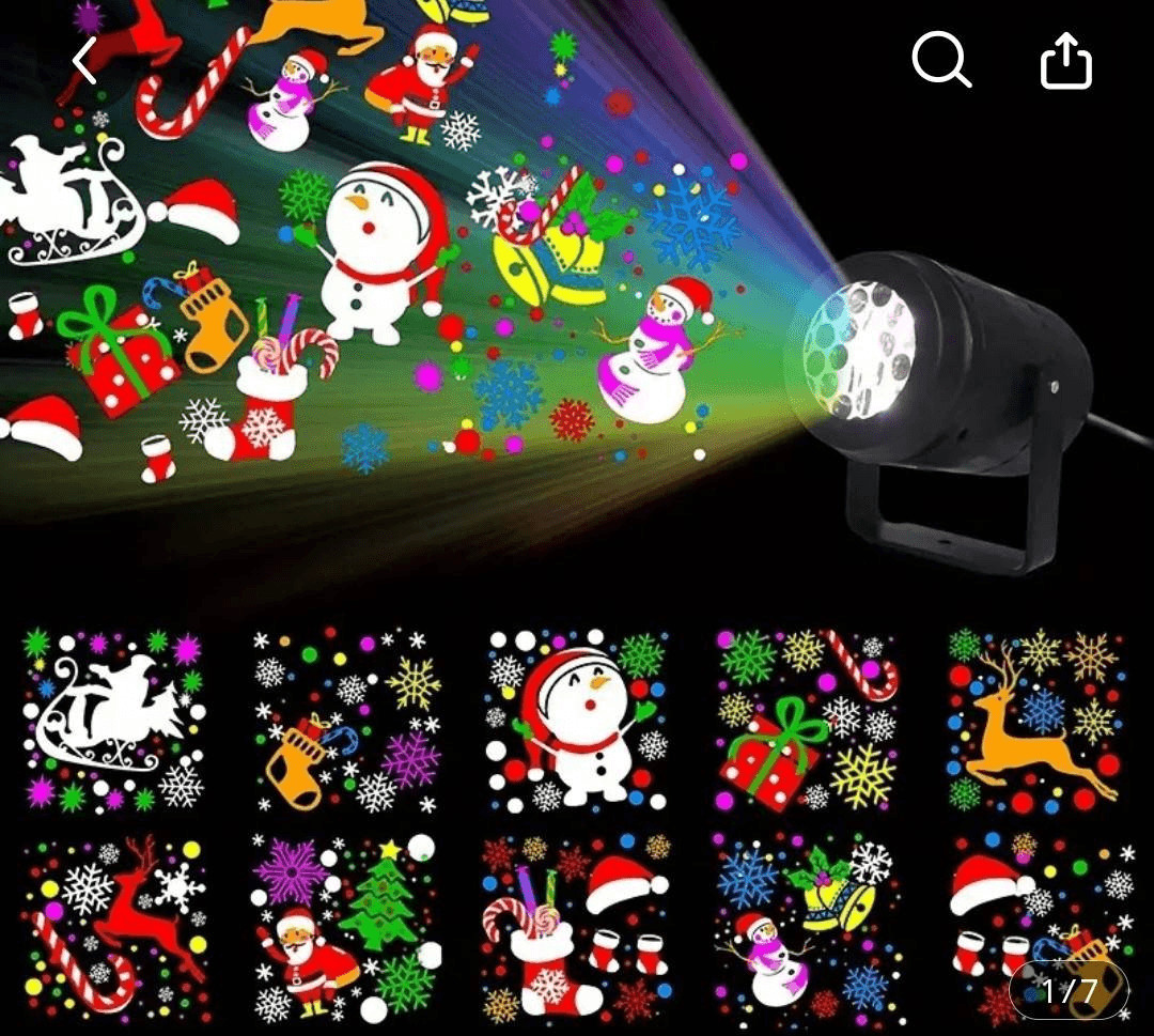 Usb powered led snowflake Christmas projector