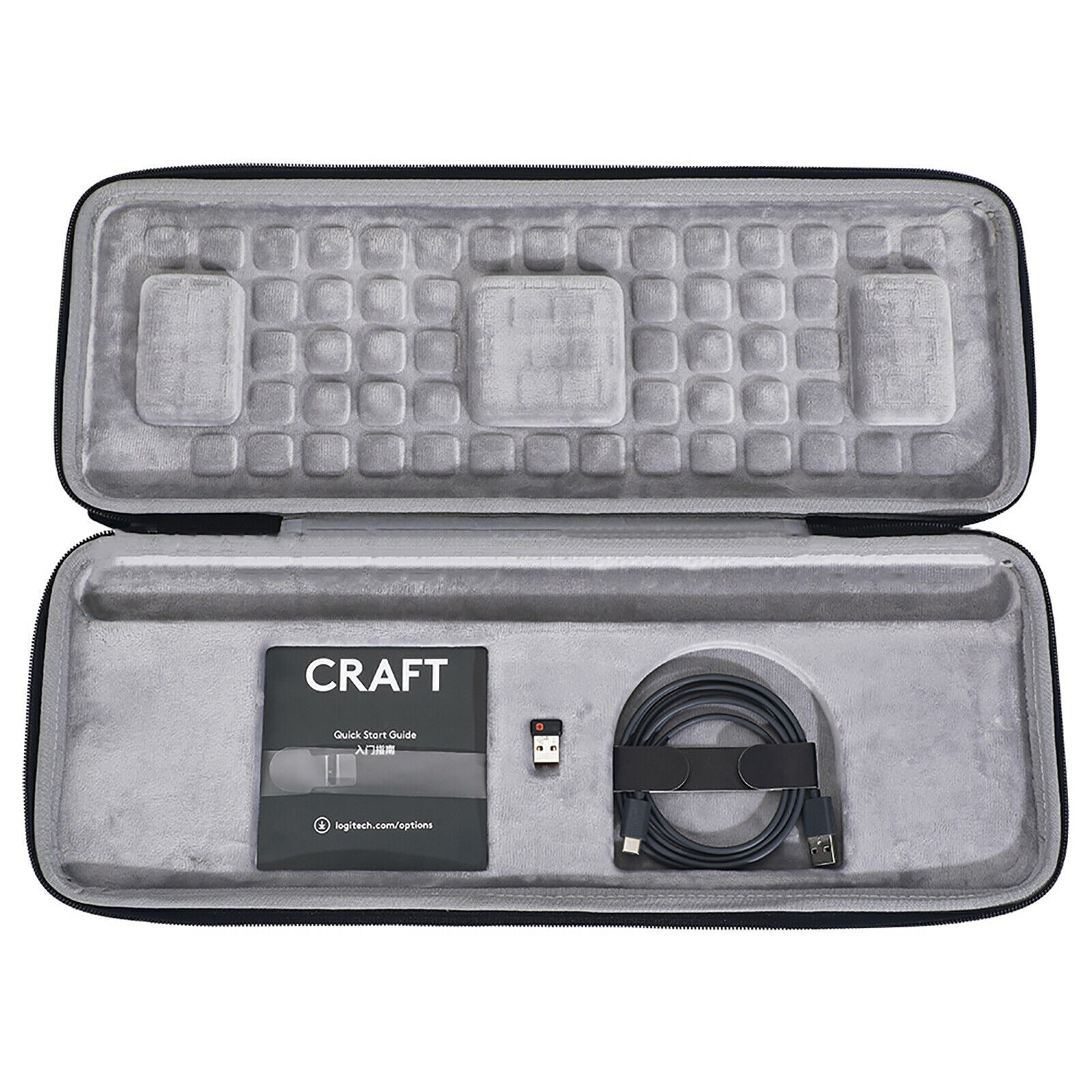 For Logitech Craft Travel wireless Keyboard Storage Bag Carrying Folio Case