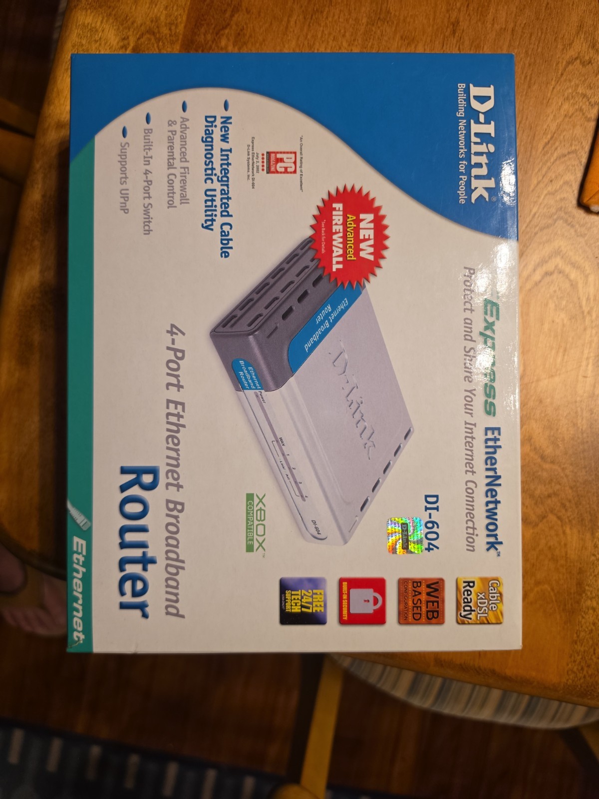 D-Link Express 4-Port Router DI-604 New Open Box.