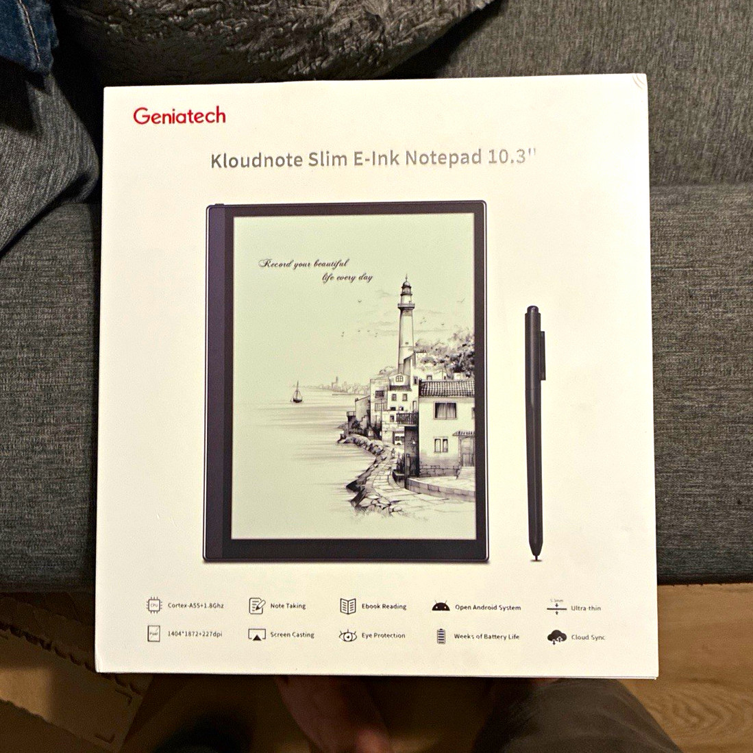 Geniatech Kloudnote Slim 10.3in E-Ink Tablet Android Wi-Fi 64GB Black