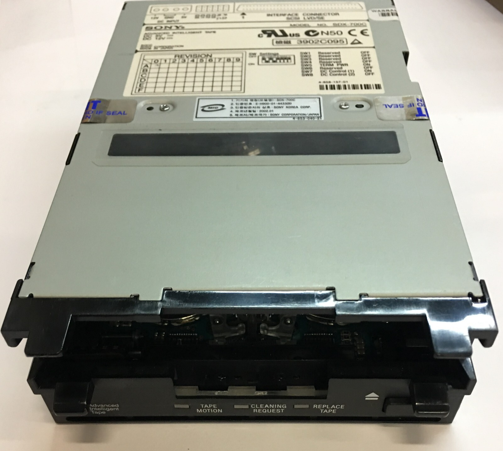 SONY SDX-700C/L, SDX-700CL, AIT3 Loader Tape Drive, 100GB/ 260GB LVD/ SE