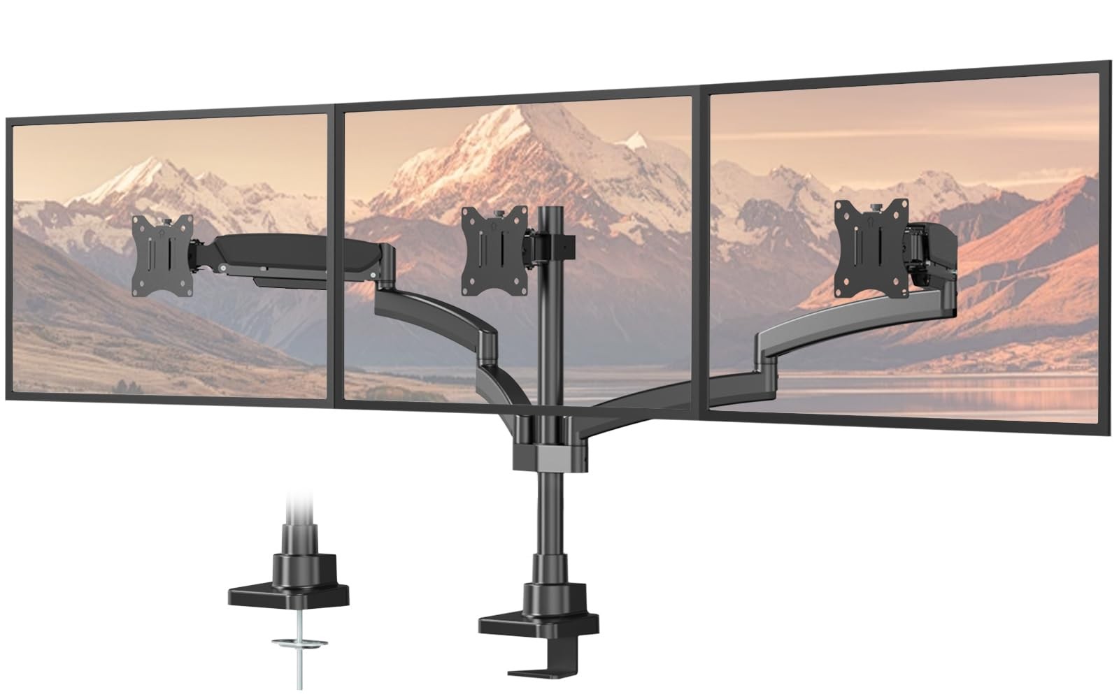 PUTORSEN Triple Monitor Mount for 17 to 32 inch Screens, Fully 32 Inches