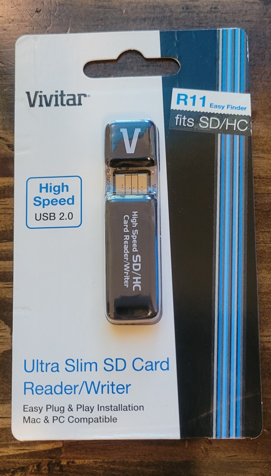 Vivitar R11 Ultra Slim SD Card Reader/Writer - Mac & PC Compatible usb 2.0