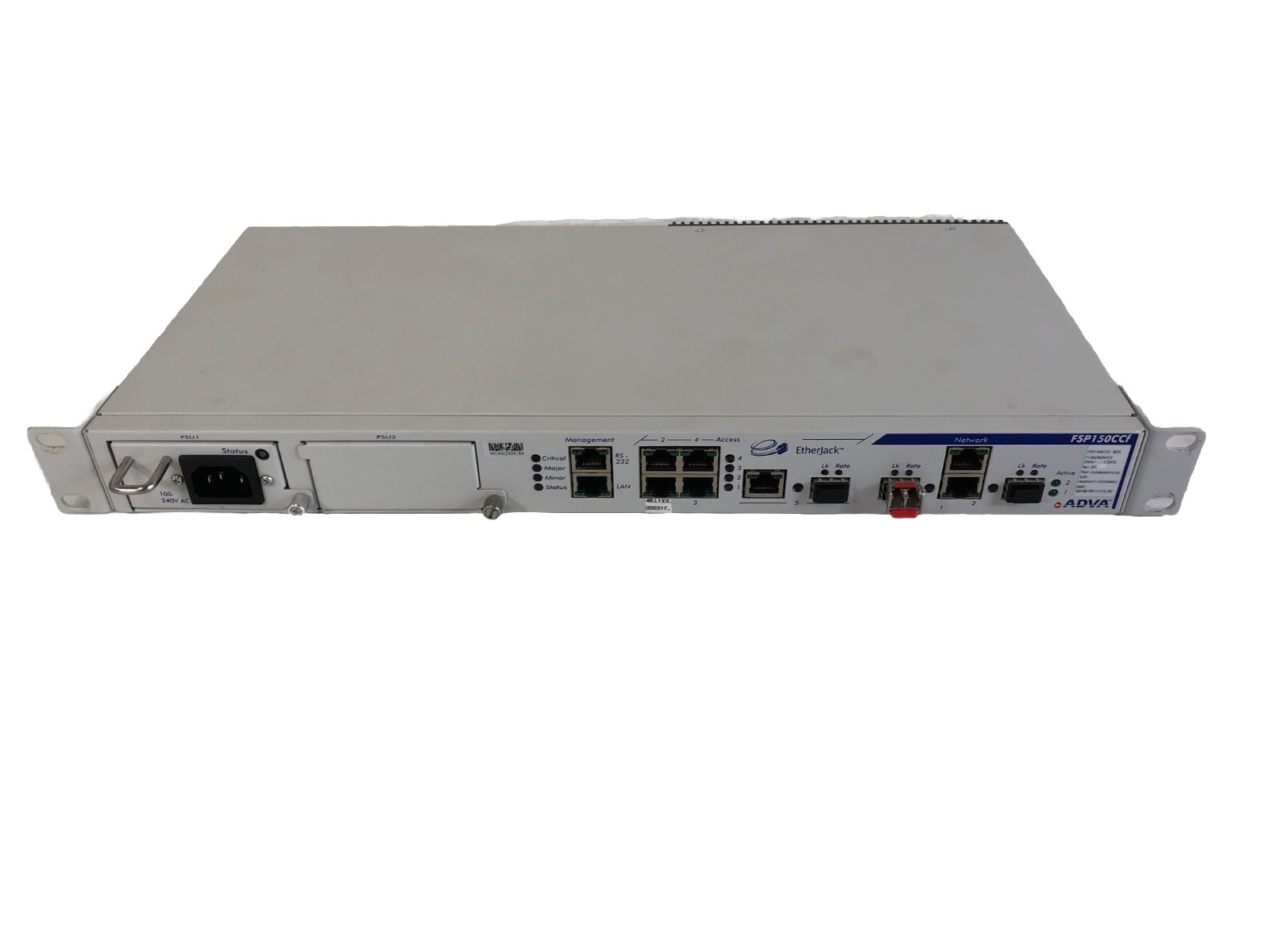 ADVA FSP150CCF-825 Carrier Ethernet Switch with power cord