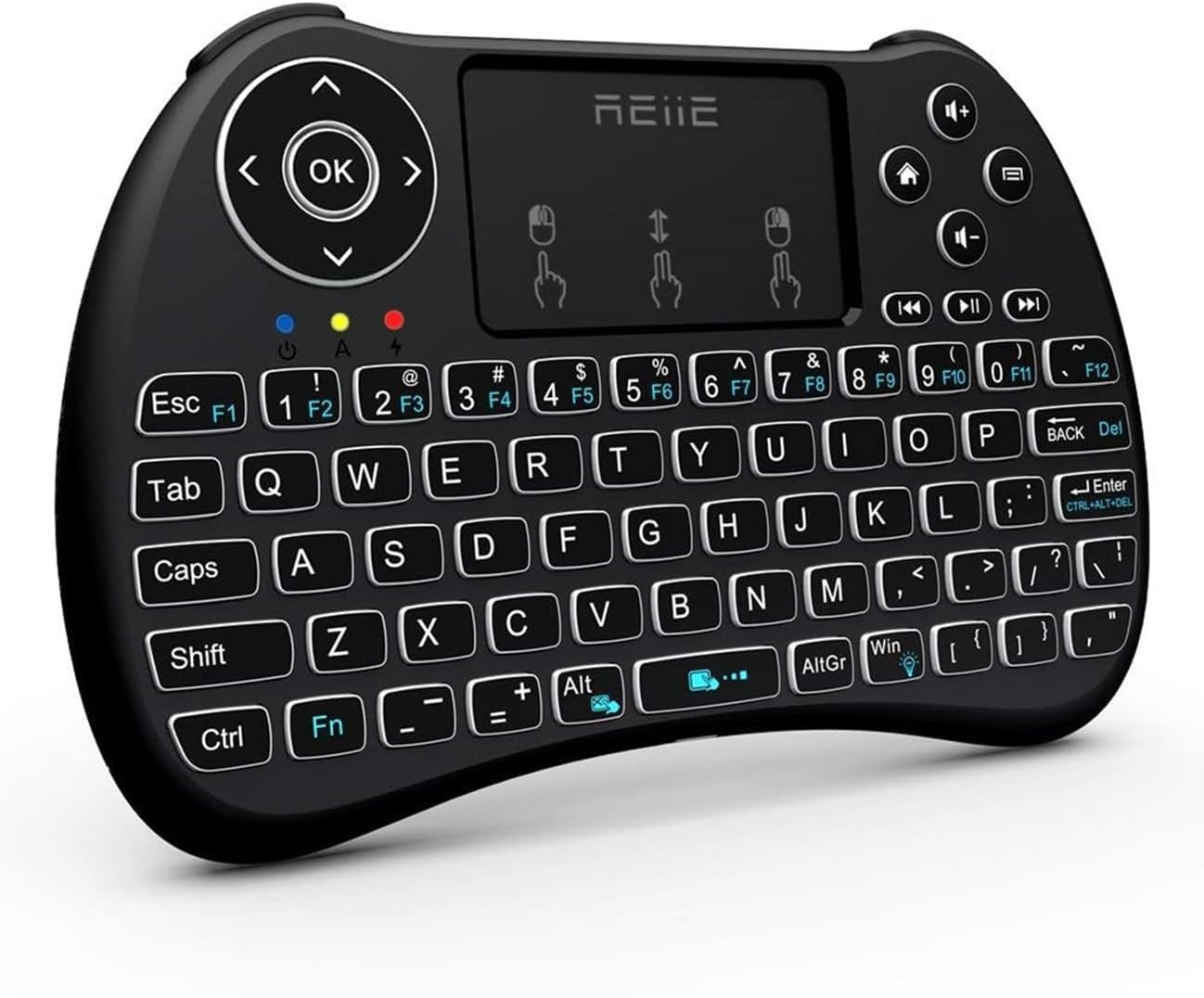 (Backlit Version)H9+ Mini Keyboard,2.4GHz Wireless Mini Handheld TV Remote Ke...