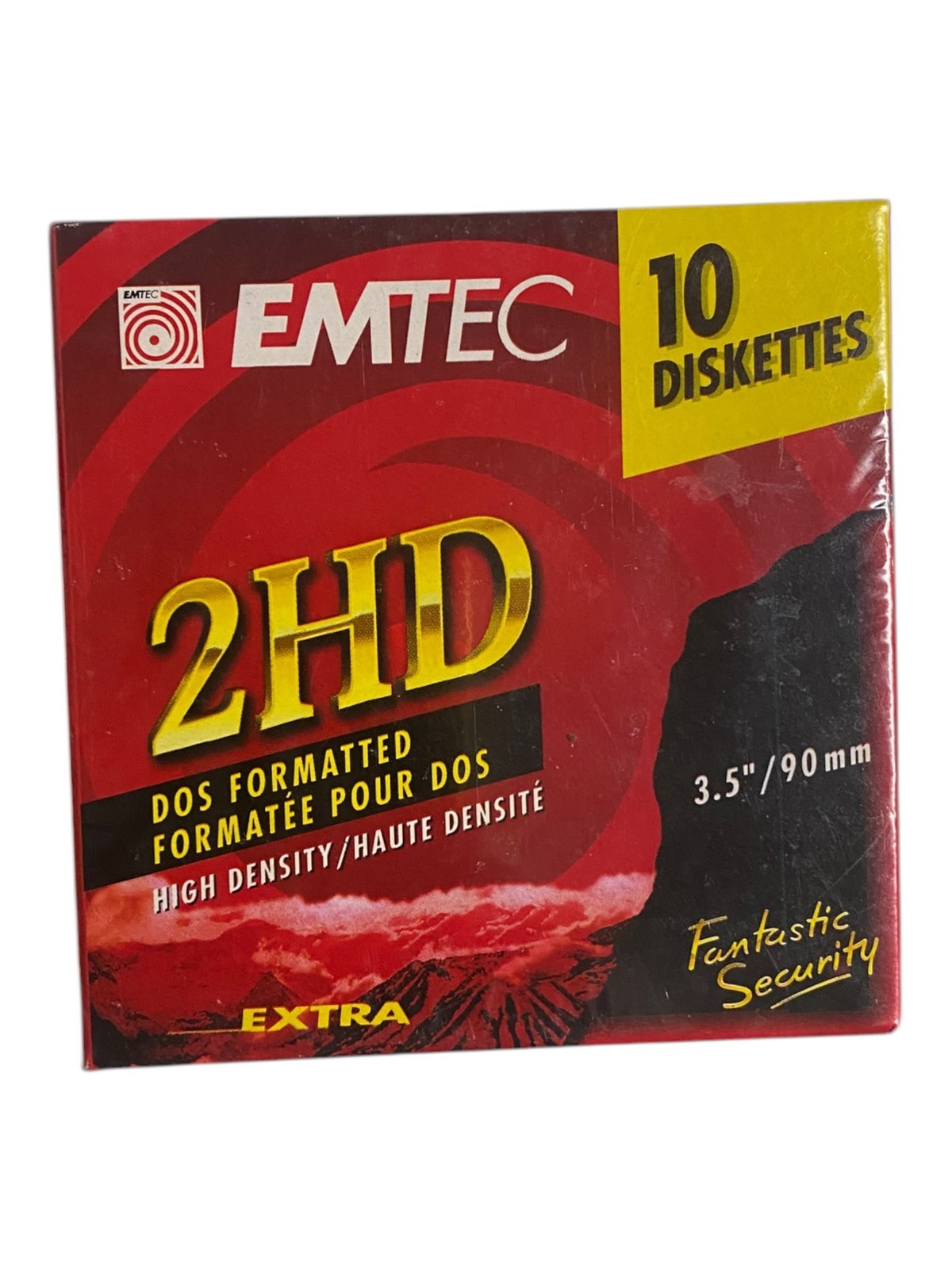 BASF by Emtec 2HD DOS Formatted 3.5"/90mm High Density 10 Floppy Disks NEW in Foil