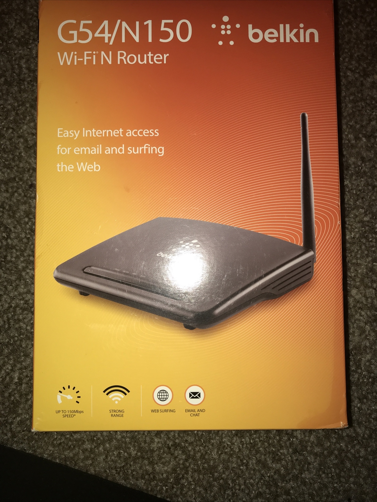 Belkin G54/N150 Wi-Fi N Router - Model F9K1009v1 - Up to 150Mbps 