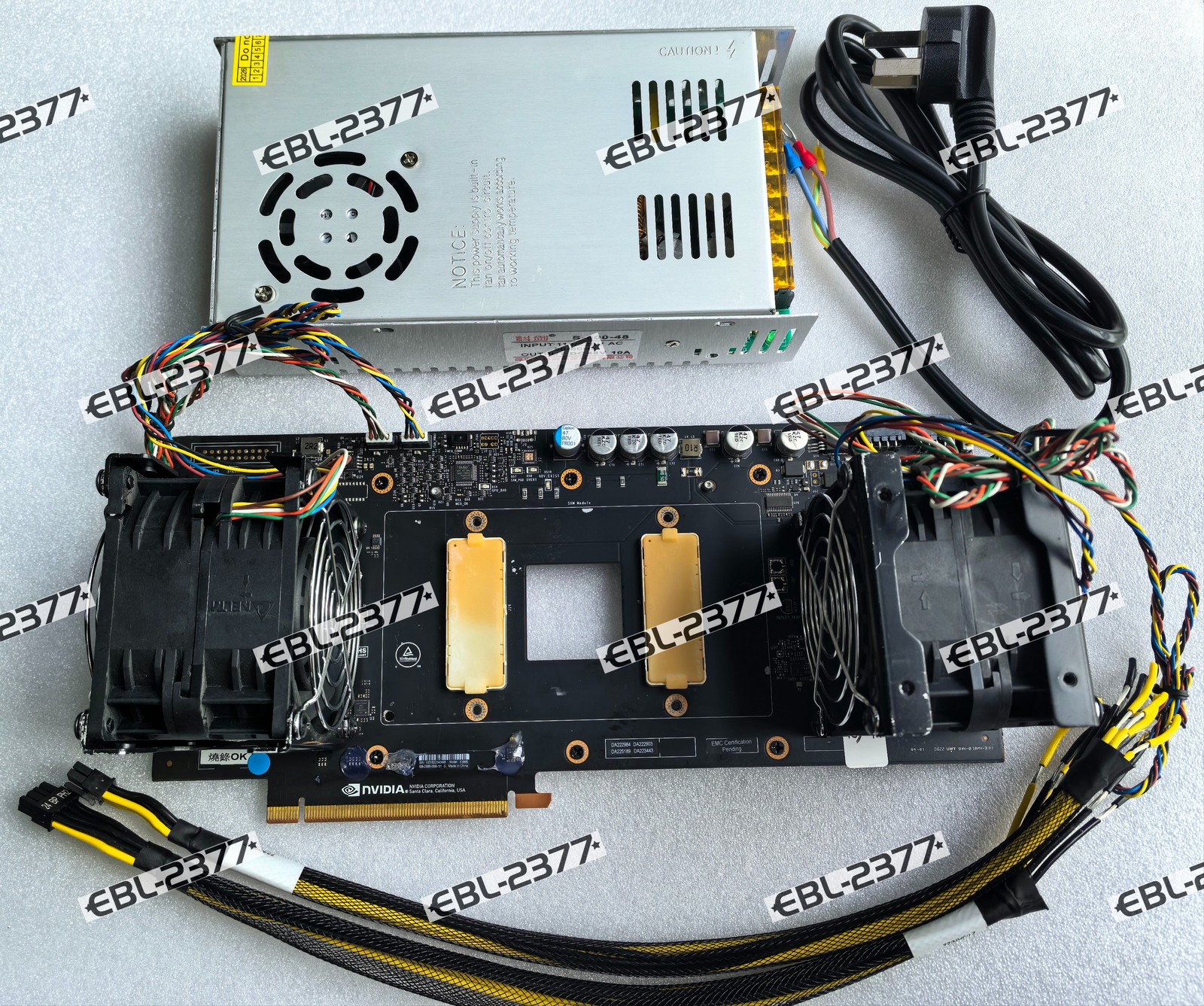 NVIDIA Tesla A100 SXM4 To PCIE Adapter Board w/ Power supply & 2x Fan