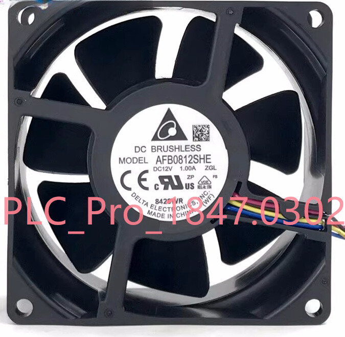 1PCS NEW Delta AFB0812SHE 8038 DC12V 1.00A 8CM 4-Wire Cooling Fan Fast delivery