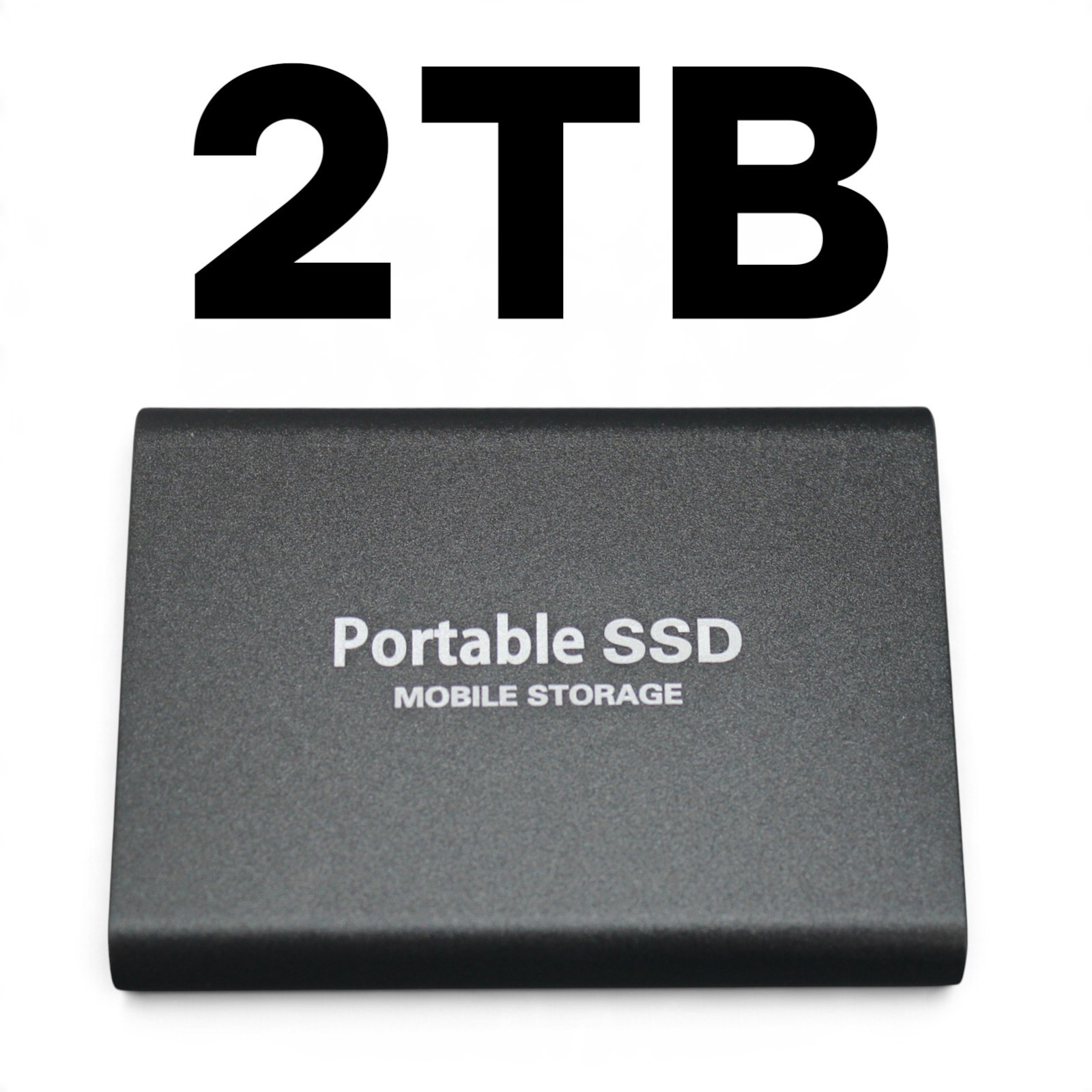 2TB External SSD Portable Hard Drive BLACK USB 3.0 Type-C High Speed PC Mac