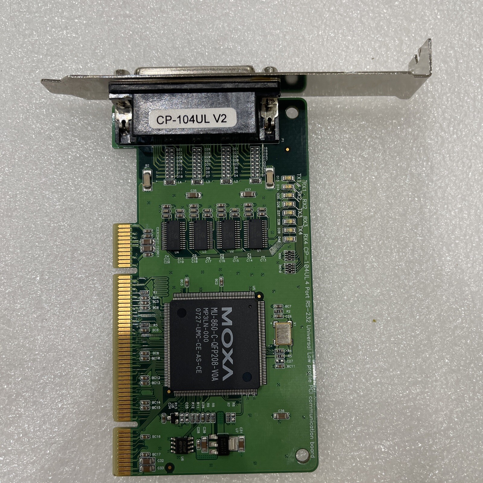 Moxa CP-104UL V2 4 Port RS-232 Universal Low Profile PCBCP-104UL PCI Card
