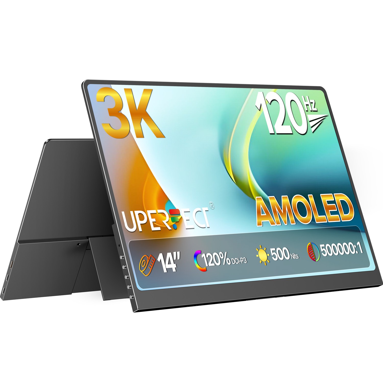 UPERFECT 14" OLED 2880x1800 3K Portable Monitor 120Hz Gaming Monitor For PS4/5