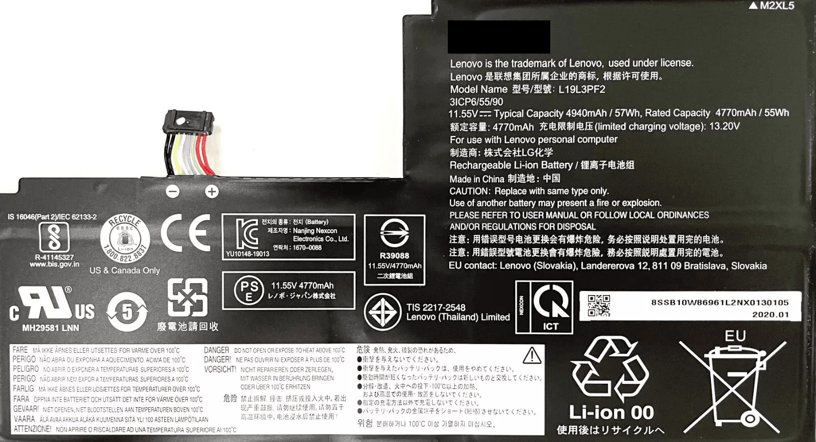 new L19L3PF2 L19C3PF4 L19C3PF5 Battery for  ideapad 15IIL05 5-15ARE05